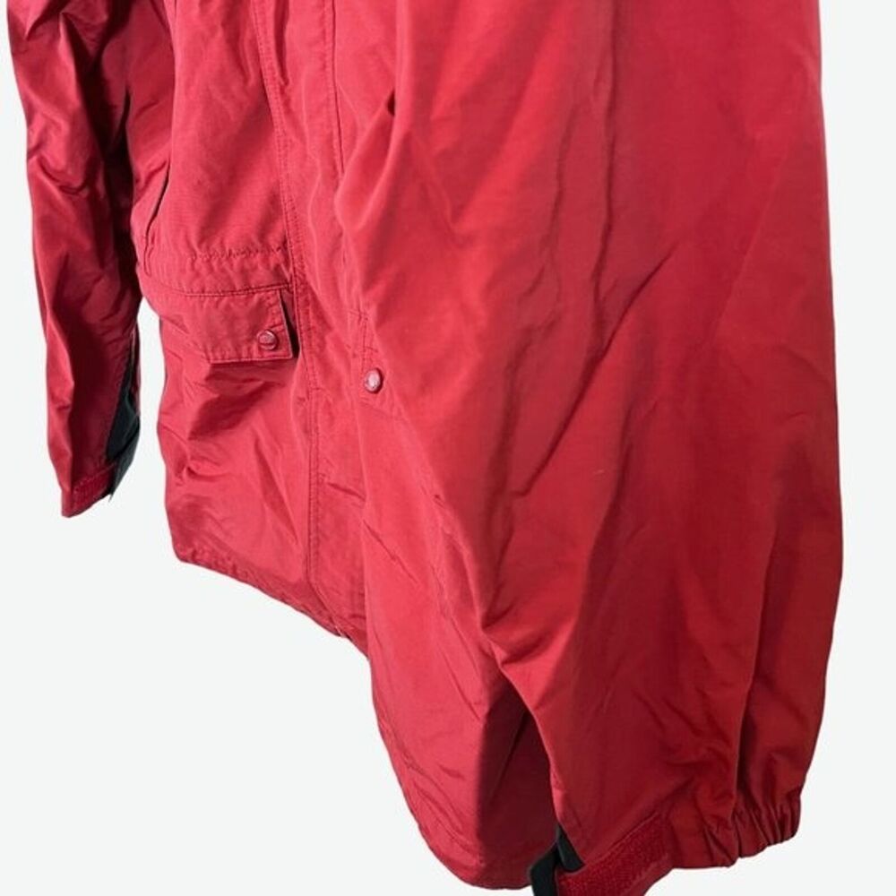 Timberland Mens Red Hooded Jacket Parka Light Weight Hip Length 11297 Medium M - Picture 10 of 16
